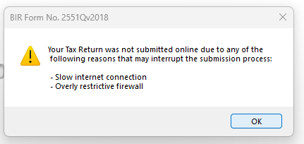 ebirforms not working